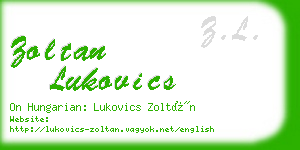 zoltan lukovics business card